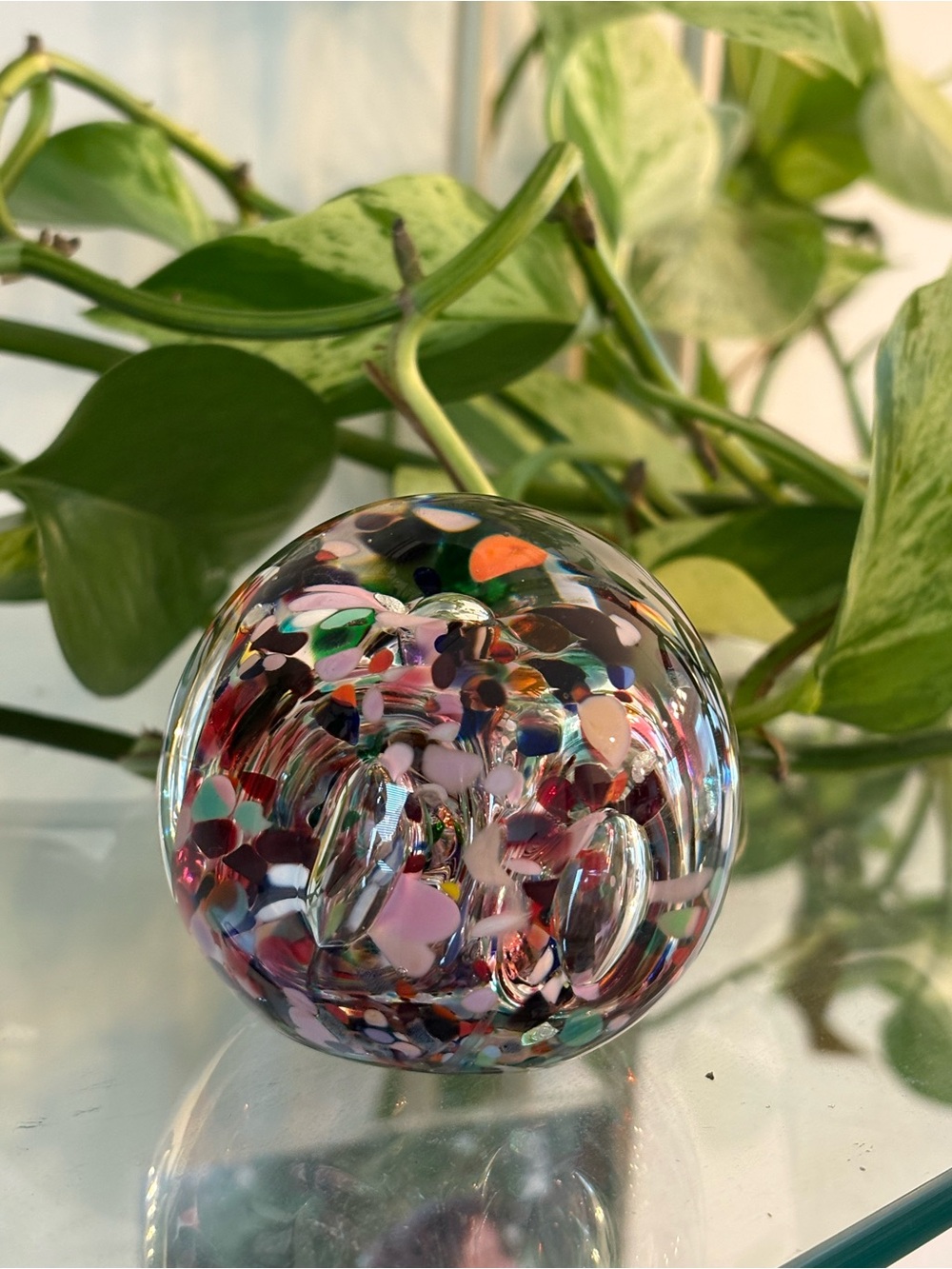 Karg Art Glass Dichroic Paperweight
- Decorative Home Accent